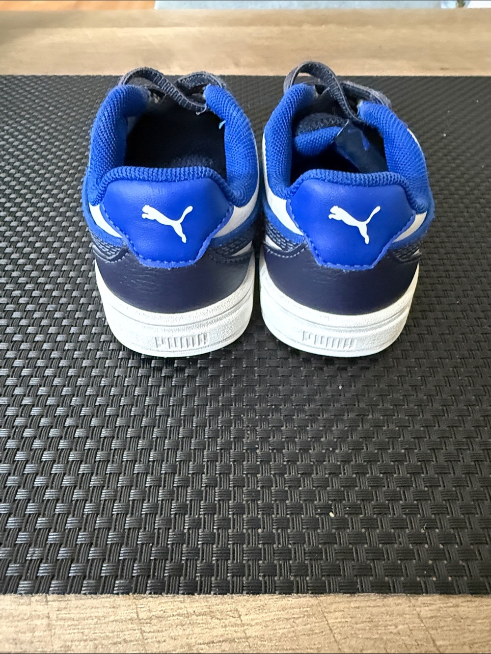 Puma Youth Navy and White Low-Top Sneakers - Picture 3 of 3